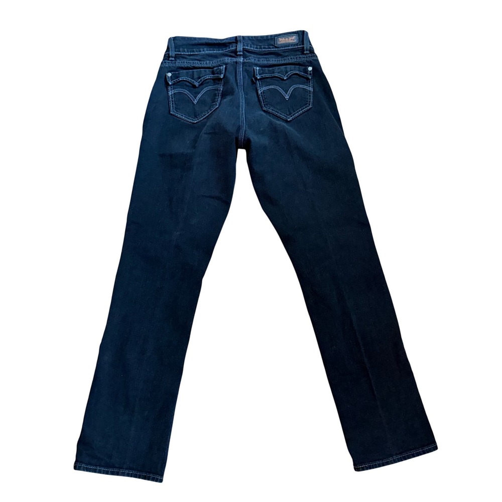 Levis 529 Curvy Straight Jeans Womens 29x30 Black Double Button Y2K Denim
